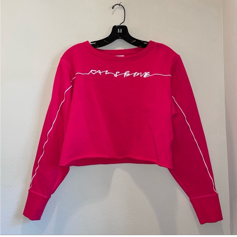 Rag & Bone Script Logo Cropped Pullover In Bright… - image 1